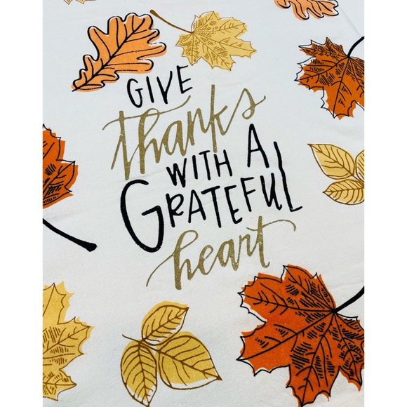 MAINSTAYS • Cream/Multi Fall Leaves Thanksgiving Kitchen Towel - Picture 8 of 10